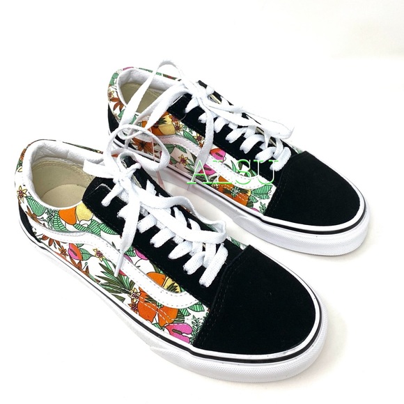 🌹 Sale 🌹 VANS Old Skool Multi Tropic Suede Canvas Women Size VN0A4U3BXF3 - Picture 3 of 9